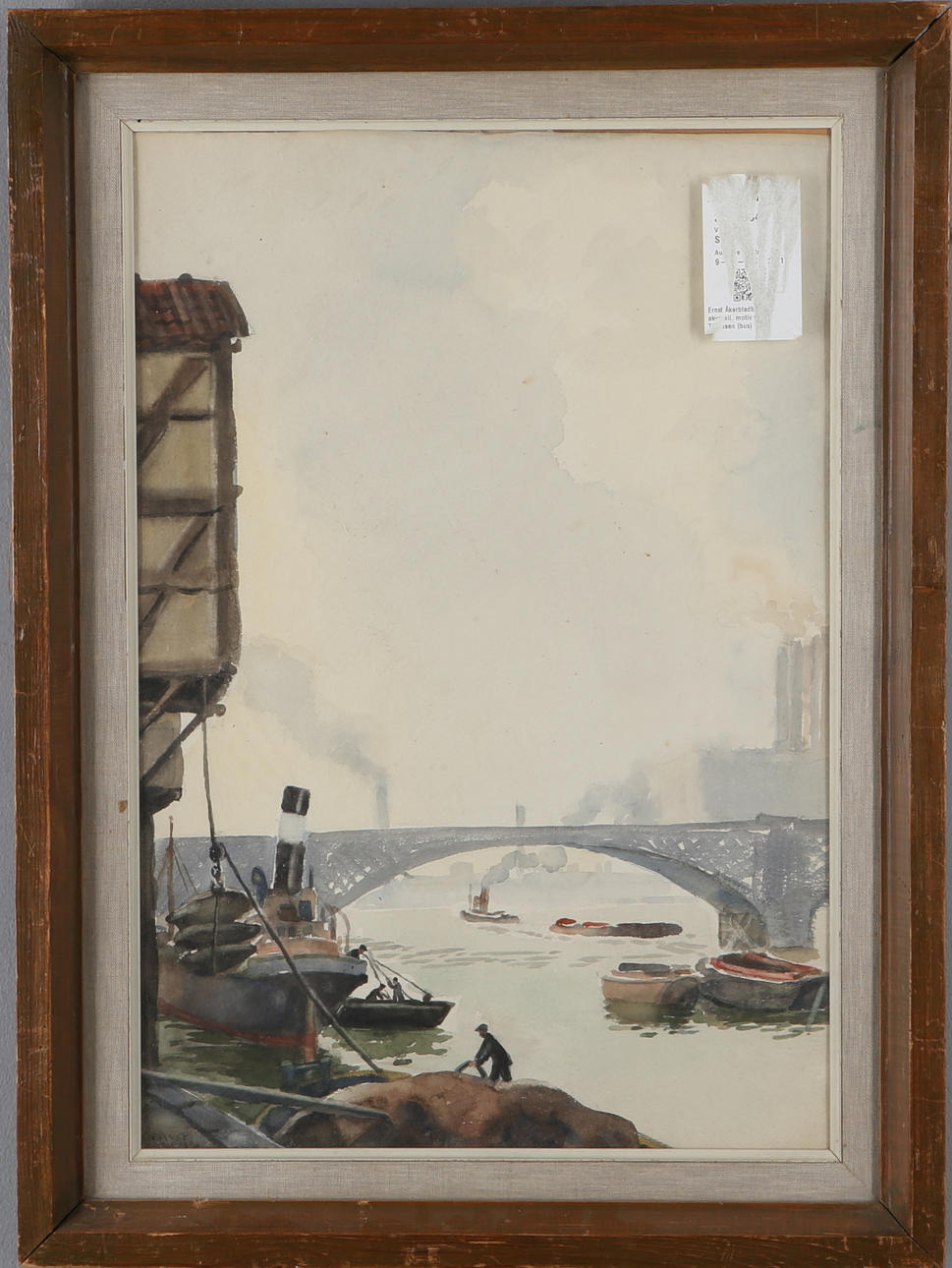 ERNST ÅKERBLADH. Akvarell, signerad, daterad a tergo (1956).