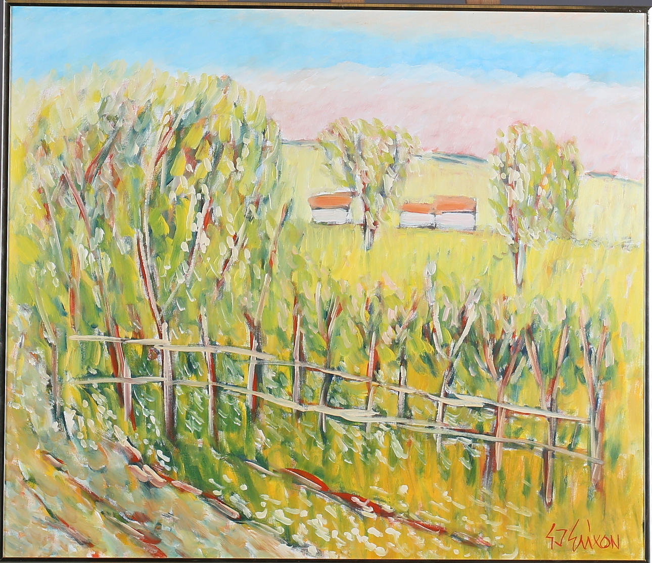 G INGEMAR ERIXON. "Vid Campagna, Campitello", olja på duk signerad samt daterad 1990.