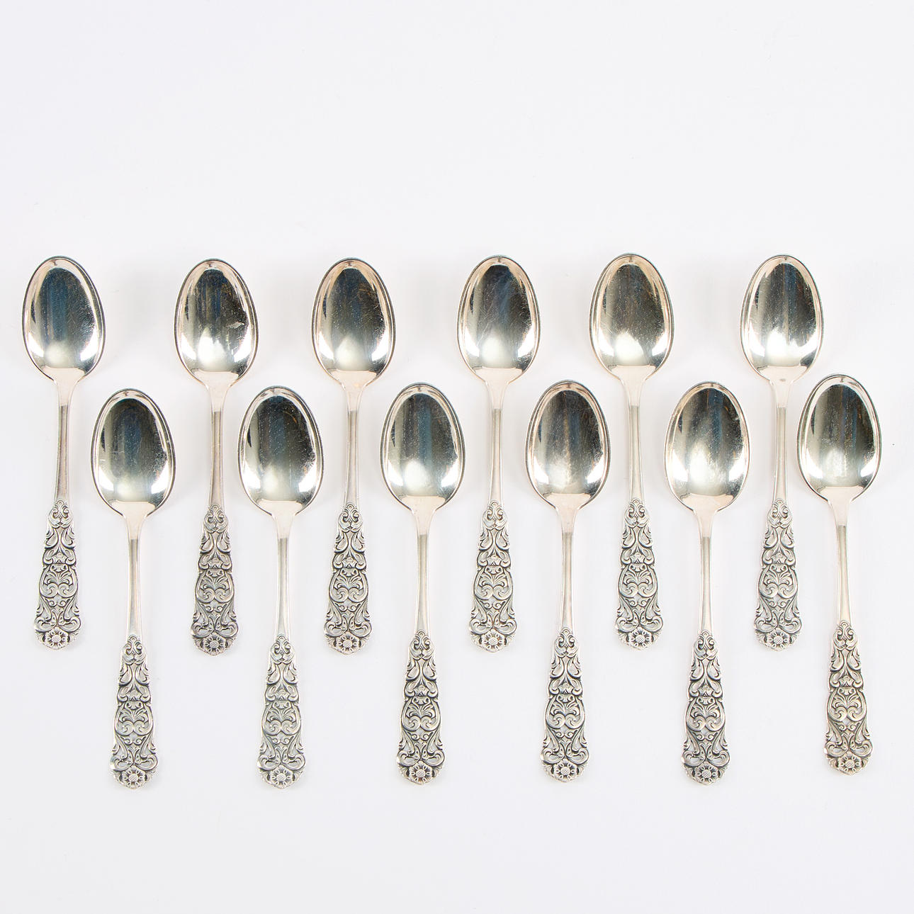 SKEDAR 12 stycken silver Norge.