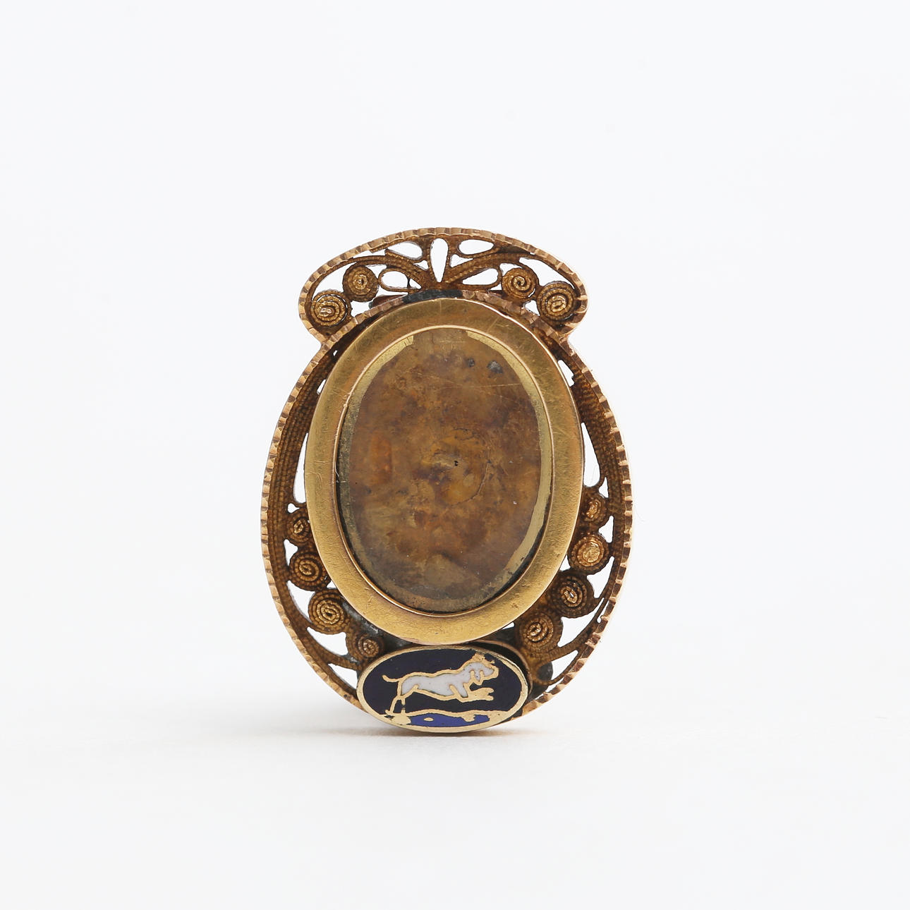 BROSCH, 18K guld, totalvikt 3,64 gram.
