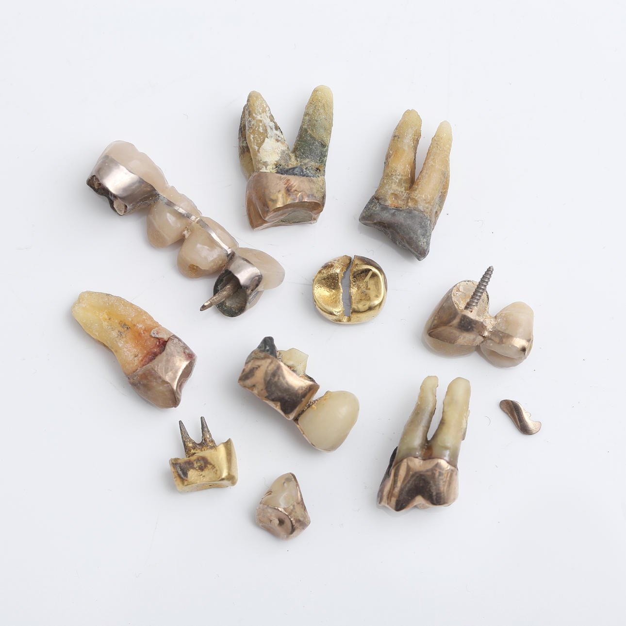 TANDGULD ORENSAT, totalvikt 48,3 gram.