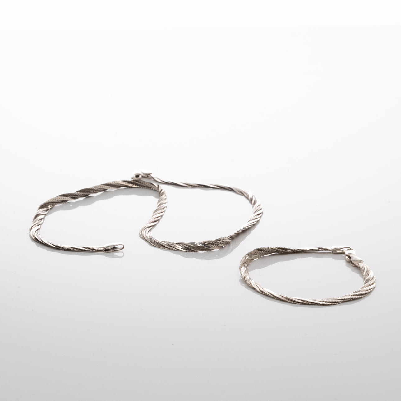 ARMBAND & COLLIER, Sterlingsilver, Hallbergs.