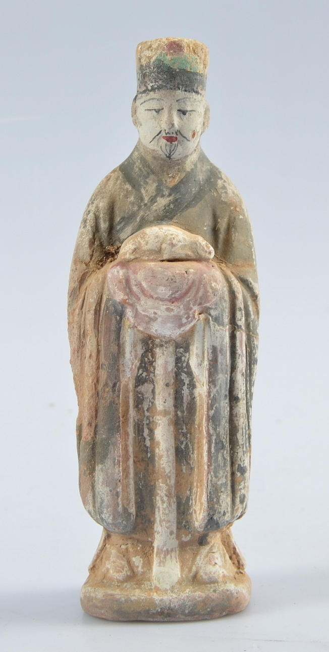 GRAVFIGUR i terrakotta, sen Ming-dynasti, (1368-1644), Kina.