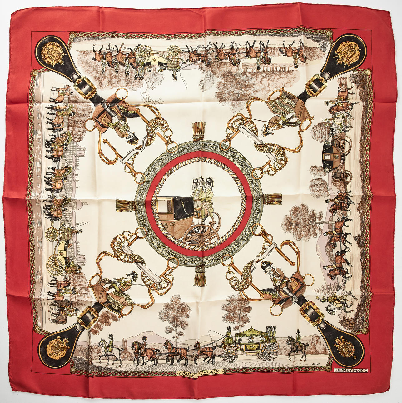 HERMÈS, "Grands Attelages", scarf.