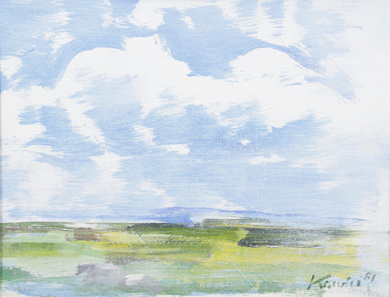 LEIF KANDER. View, oil on canvas, signed and dated -81.