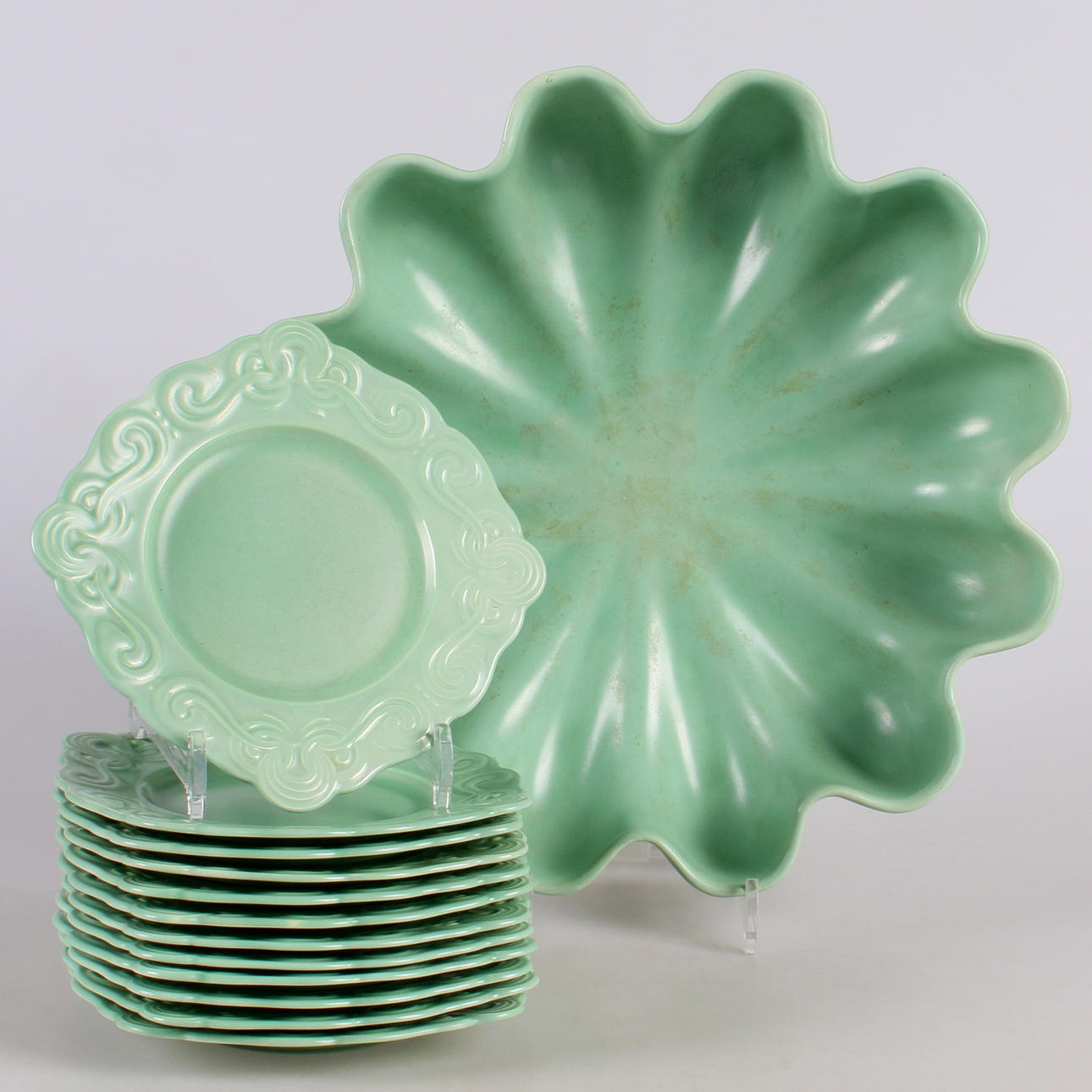 FRUKTSERVIS, 13 delar, keramik, Upsala Ekeby.