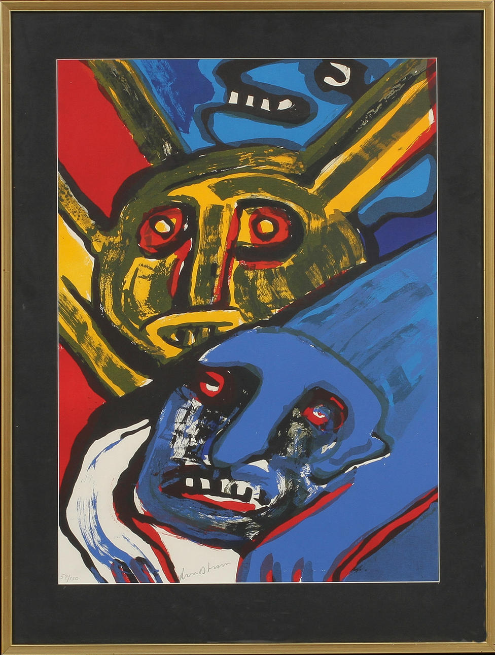 BENGT LINDSTRÖM. Figurkomposition. Färglitografi, signerad och numrerad 57/150.