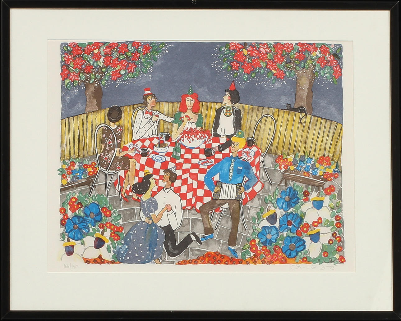 MARIKA LANG. Färglitografi, signerad och numrerad 166/190.