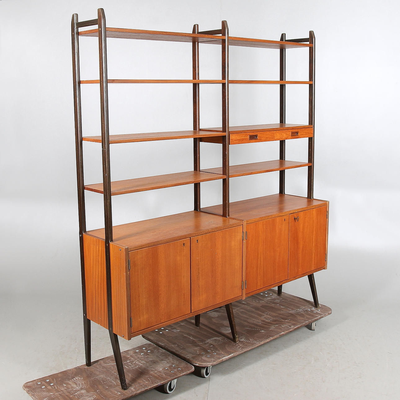 BOKHYLLA, två sektioner, teak, Skaraborgs Möbelindustri, Tibor, 1950/60-tal.