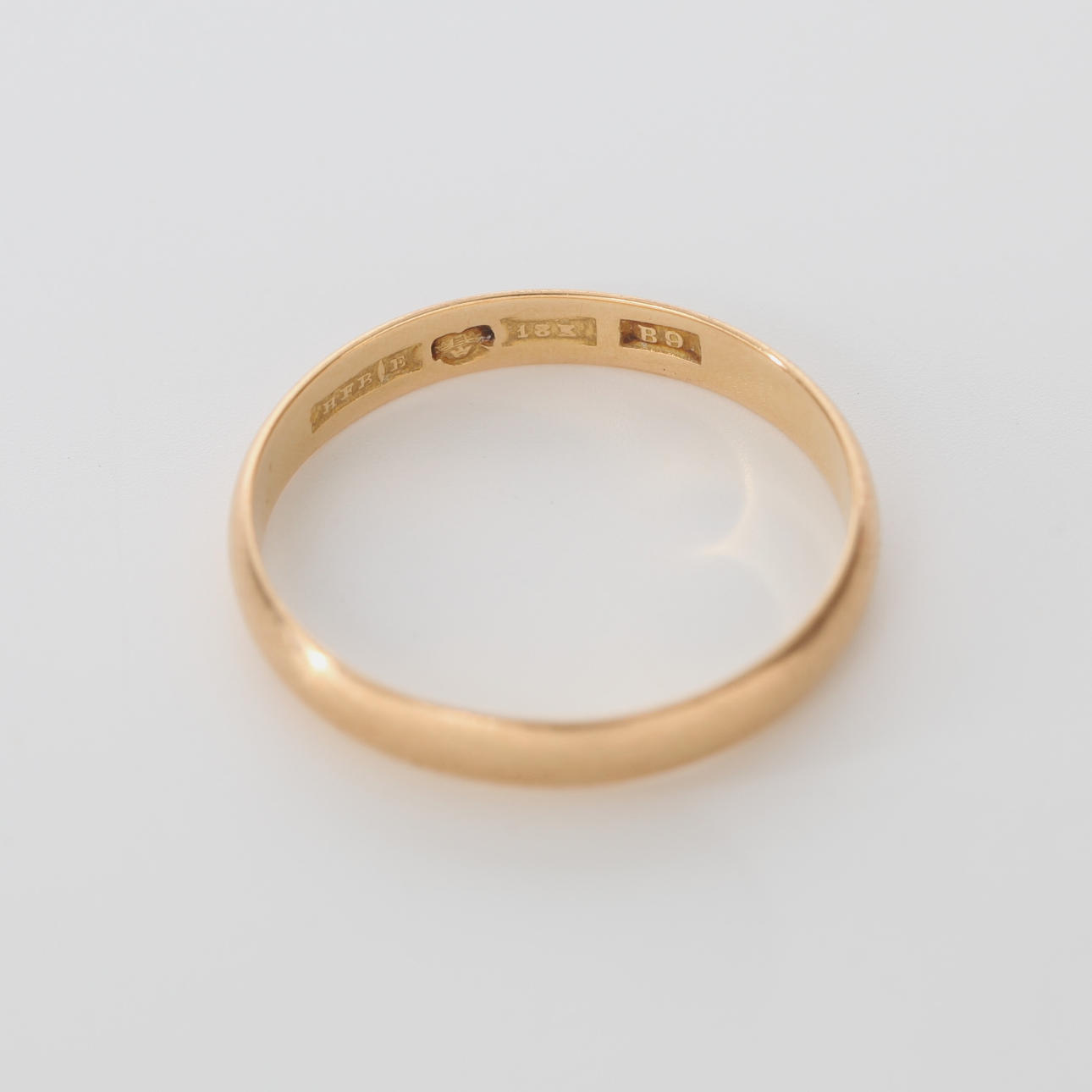 SLÄT RING, 18K guld, storlek 22, 1952.