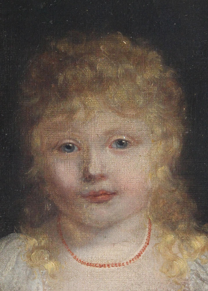 OKÄND KONSTNÄR, tjejporträtt, klassicism.