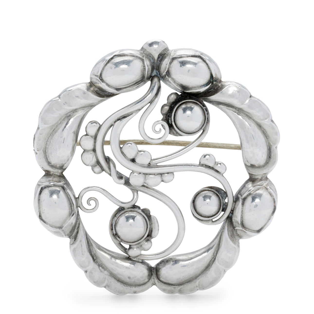 GEORG JENSEN. “Moonlight” brosch i sterlingsilver. 1930-1945 Danmark ...