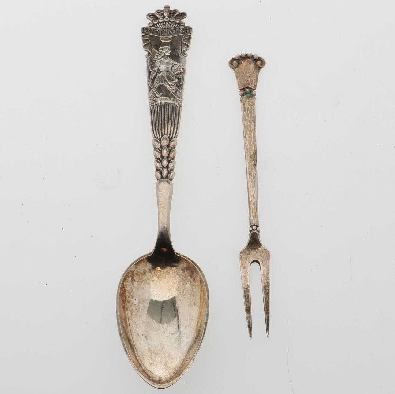 SKED & PLOCKGAFFEL, silver, Danmark.