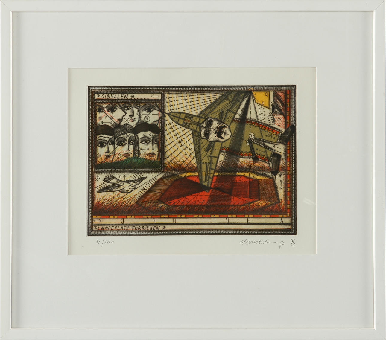 JOHANNES VENNEKAMPF. färglitografi, sign o numr 4/100.