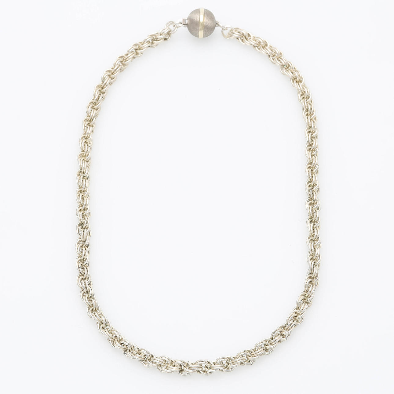 COLLIER, silver, längd 42 cm.
