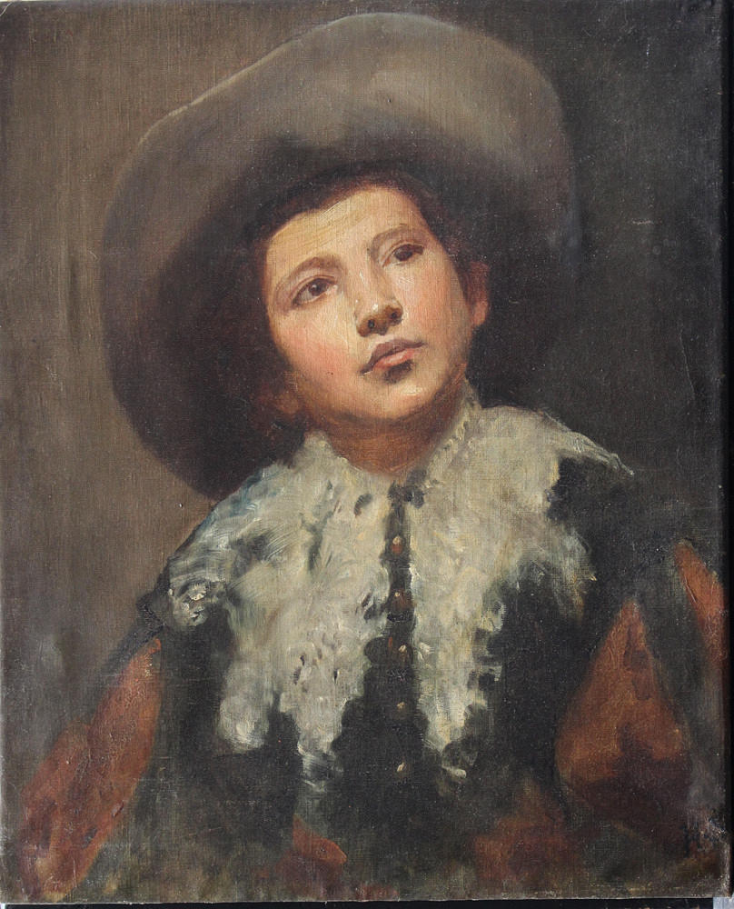 HANS TEMPLE. Gemälde, Portrait, 19.Jahrhundert.