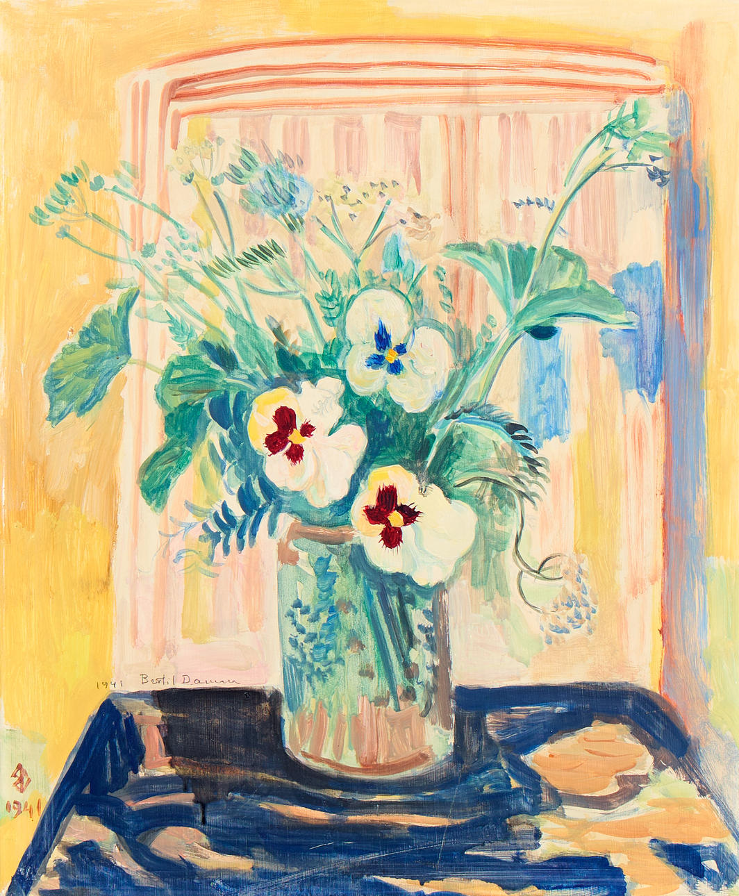 BERTIL DAMM. Blomsterstilleben.