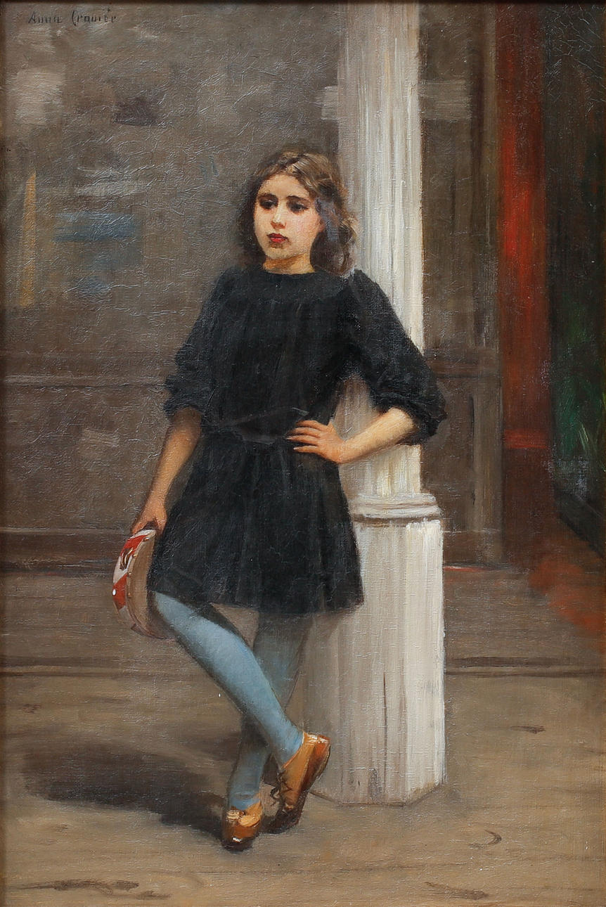 ANNA CRAMÉR. Portrait of a girl, oil on canvas, signed. Art - Paintings ...