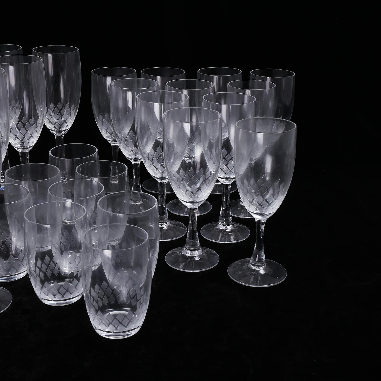 BENGT ORUP. Servisdelar, 50 st, glas, 