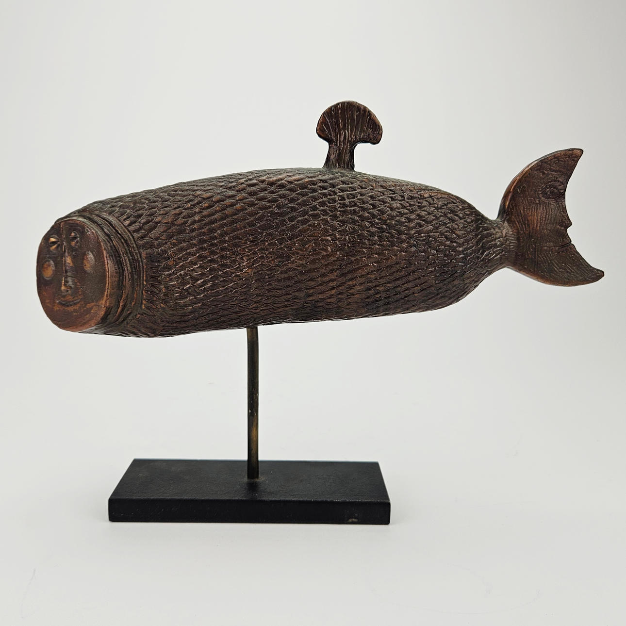 STIG LINDBERG. "Månfisken". Brons, Scandia Present.