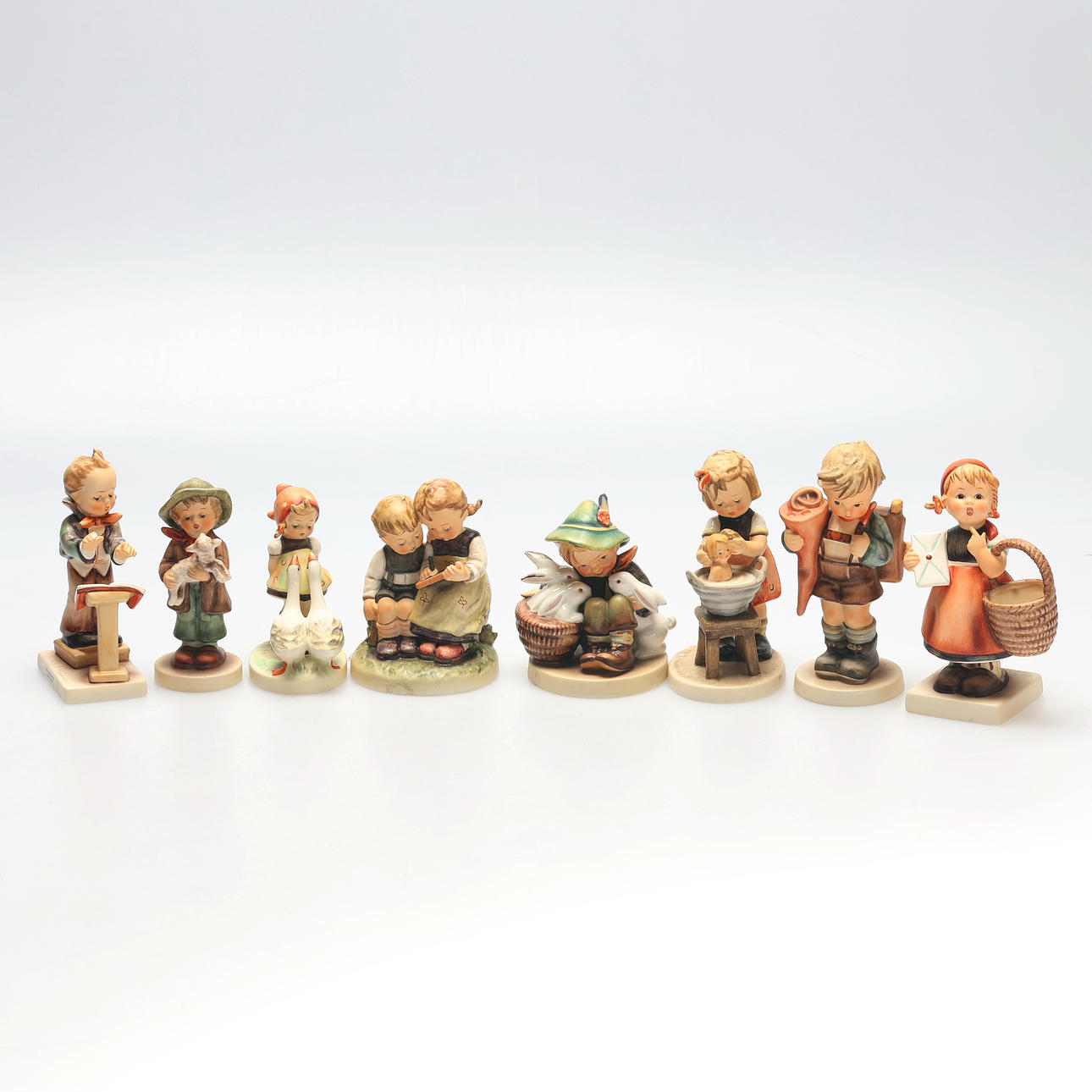 FIGURINER, 8 st porslin, Goebel.