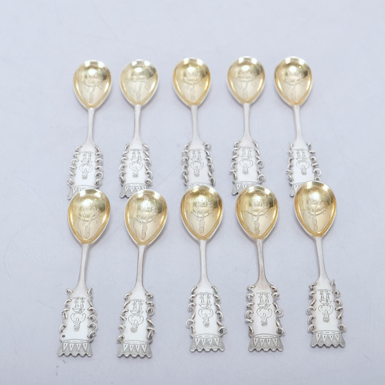 Samiska silverskedar, 10 st (138g).