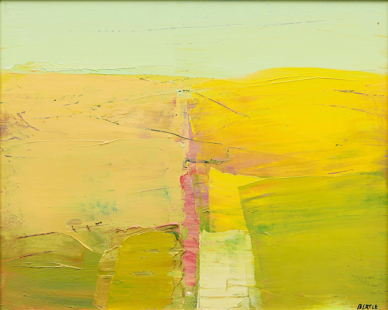 LARS BERTLE. "Försommar, Skåne", oil on panel, signed.