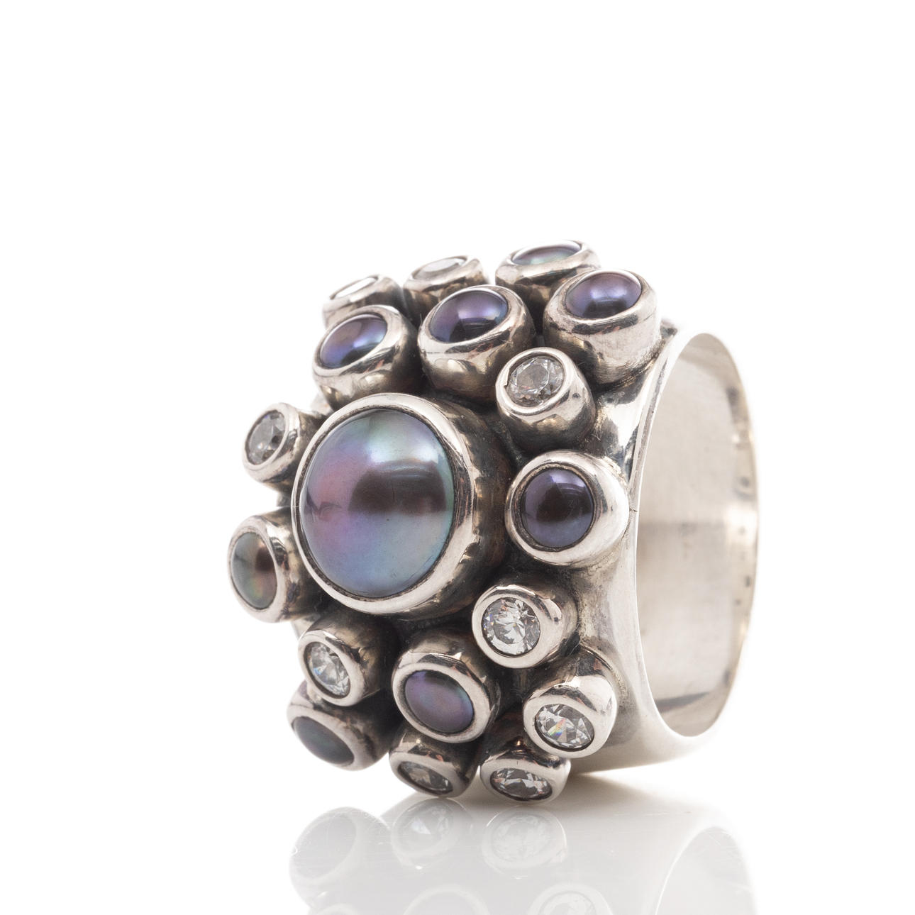 RING, Sterlingsilver, Moment 23, Pärlor, Cubic zirkoner.