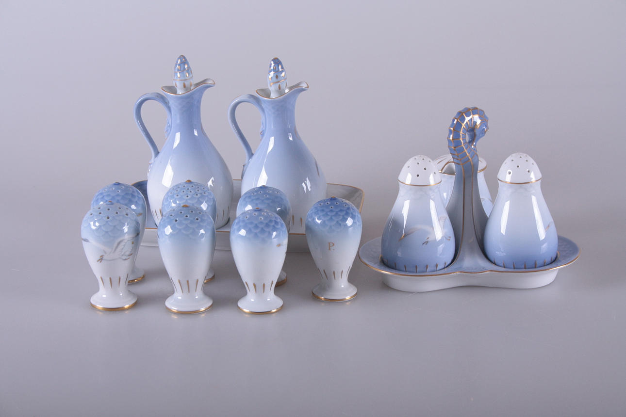 SERVISDELAR, 14 delar, Blå Måsen, Bing & Gröndahl, Danmark.