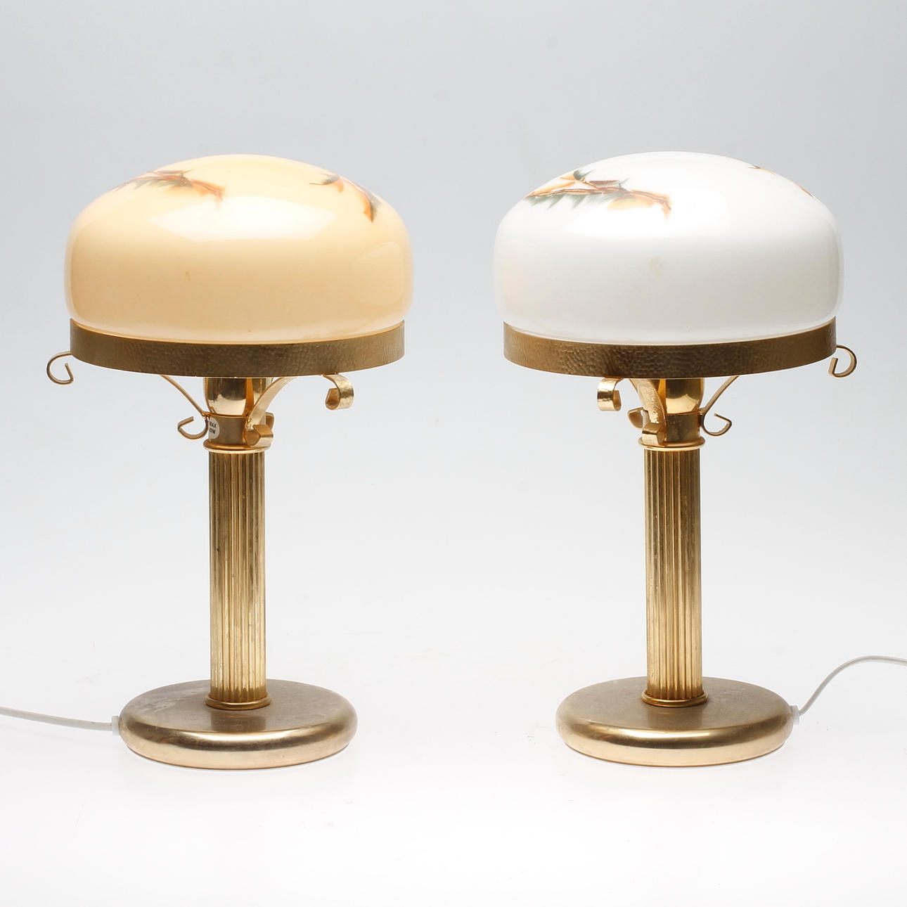 BORDSLAMPOR, 2 st, Sjömarkens armaturer AB, 1900-talets andra hälft.