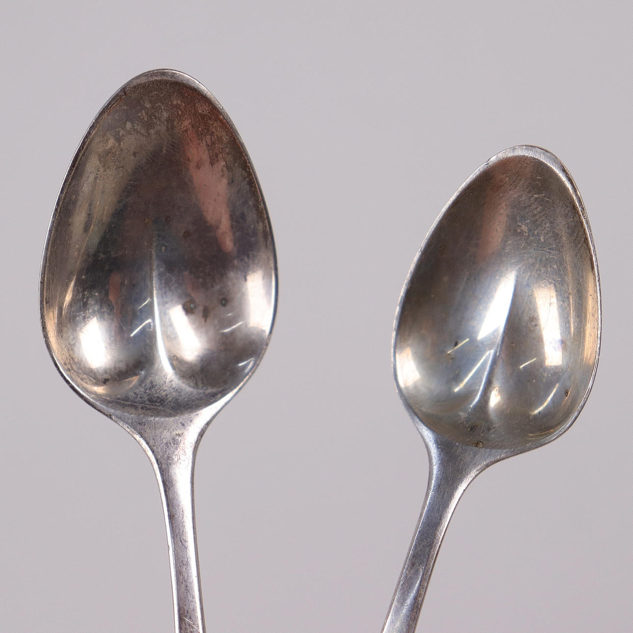 GEORG JENSEN. skedar, sterlingsilver, 2 st.
