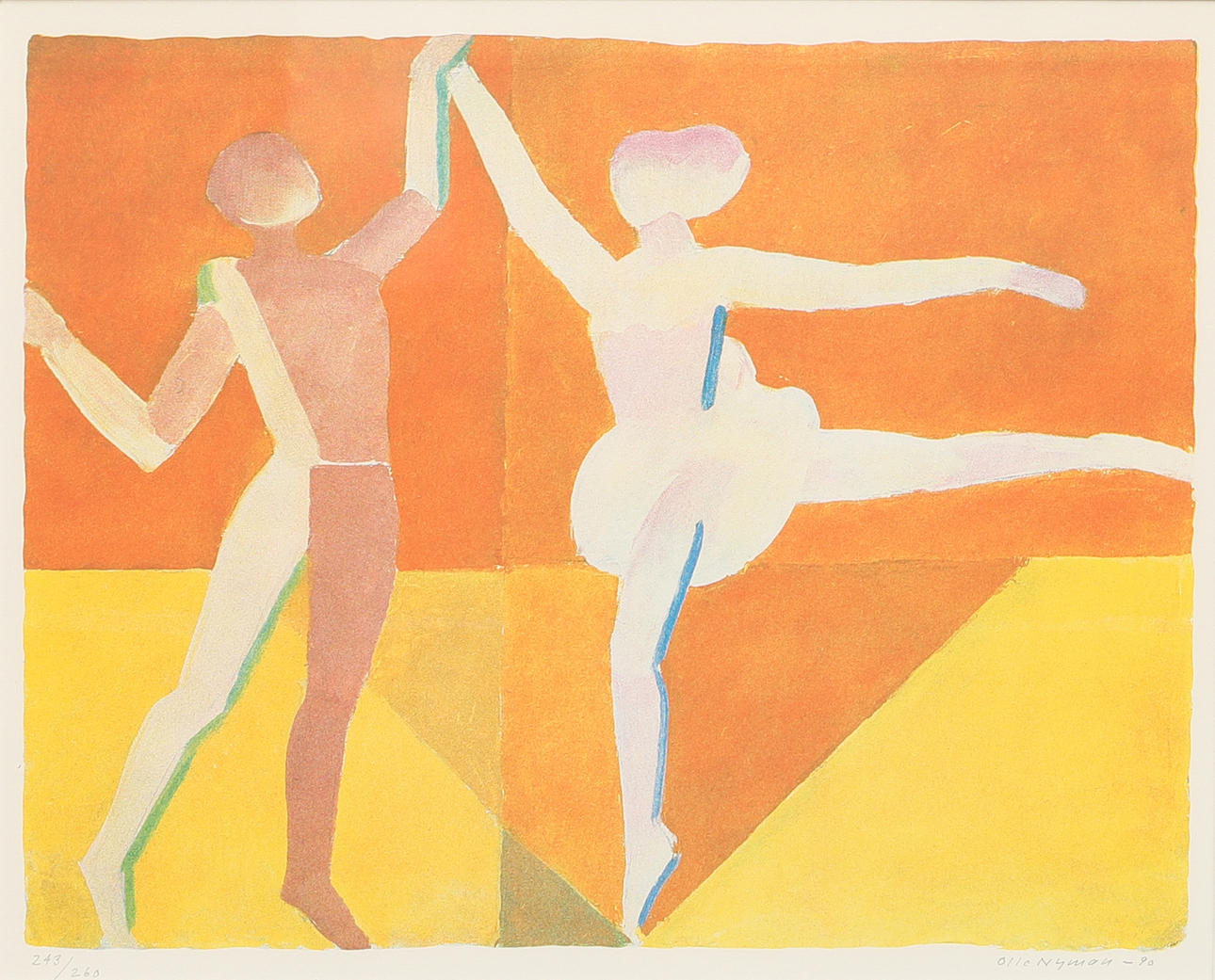 OLLE NYMAN. Ballet dancer, lithograph, signed, dated -90 and numbered 243/260.