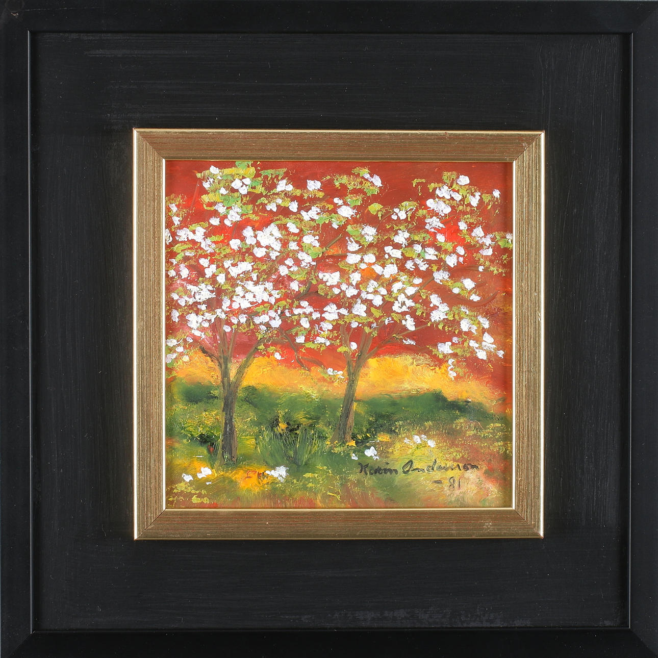 KARIN ANDERSSON. Sommarblom, olja på pannå, signerad och daterad -86.