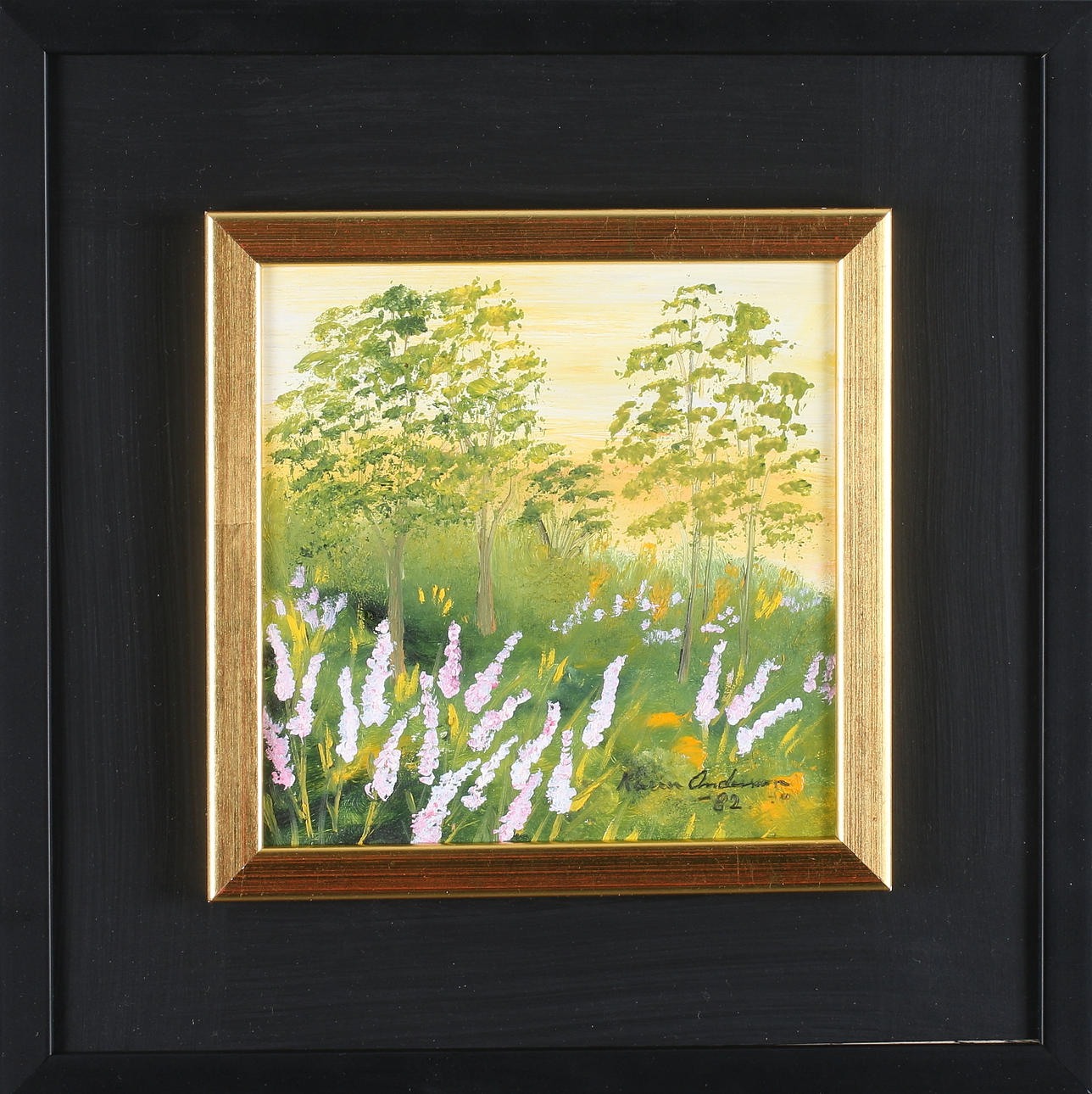 KARIN ANDERSSON. Sommaräng, olja på pannå, signerad och daterad -86.