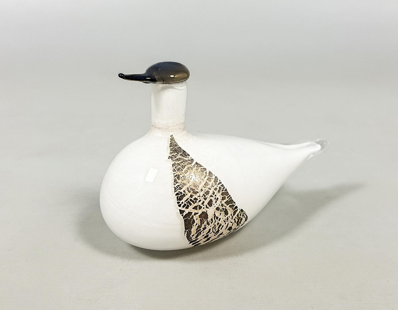 SKULPTUR, Glas, "Vinterfågel", Heta Hyttan, Piteå.