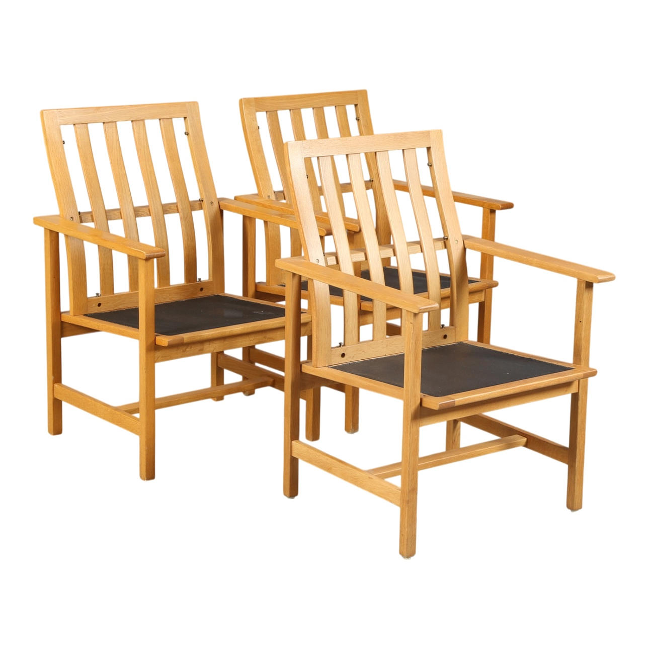 BØRGE MOGENSEN. Fredericia Stolefabrik. A set of three oak 