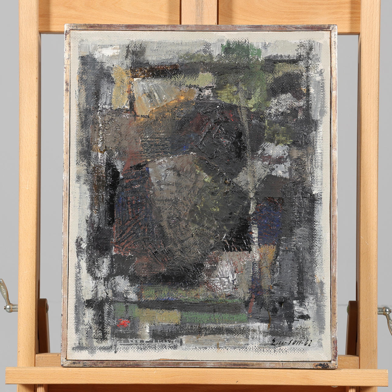 ERIK EMANUELSSON. OIL ON PANEL, signed Emson, dated -62.