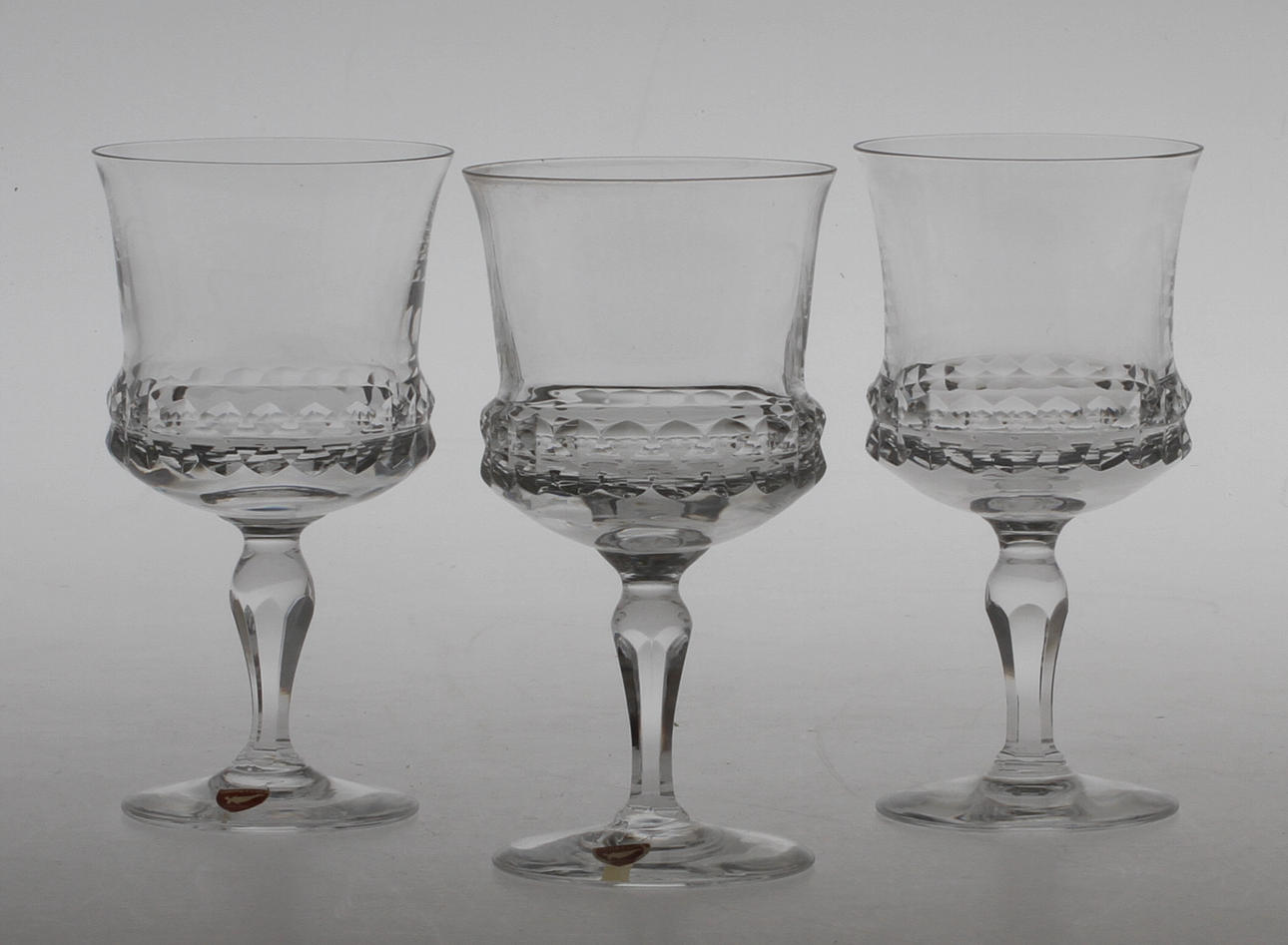 RÖDVINSGLAS, 8 st, "Silvia" Ingeborg Lundin Orrefors.