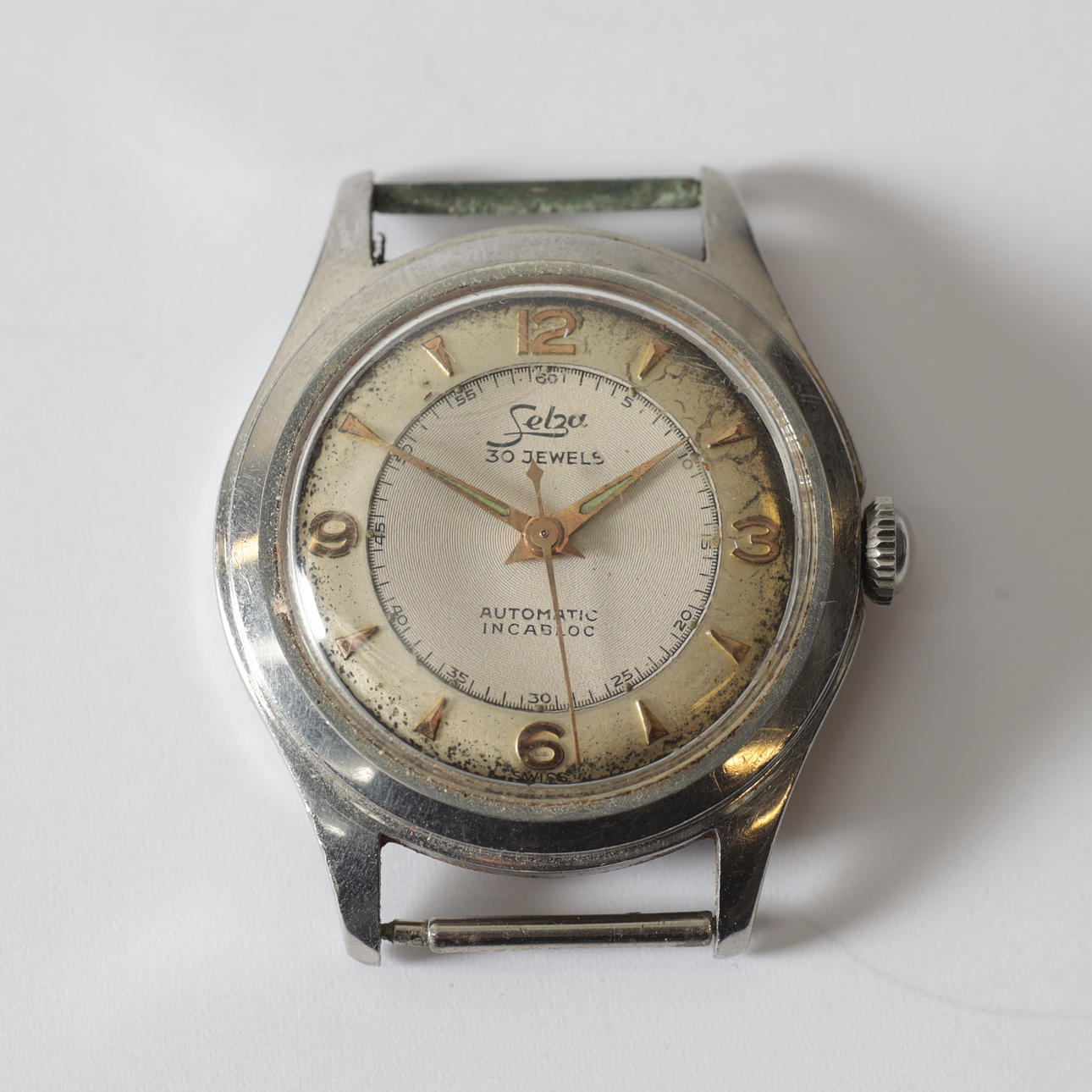 ARMBANDSUR, stål, Selza Automatic, 1950-tal.
