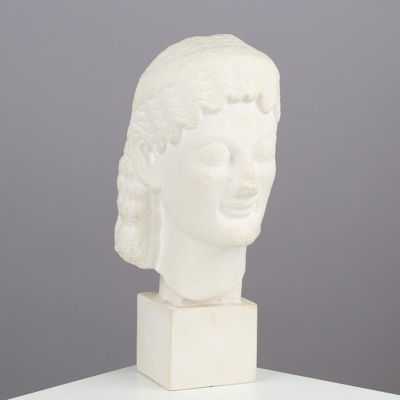 Greek plaster bust from antiquity, museum cast from Ny Carlsberg ...