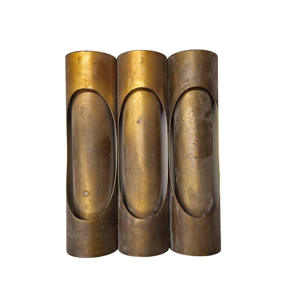 MARCA SL. MID CENTURY MODERN WALL LIGHT IN GILT BRASS. C. 1970S ...