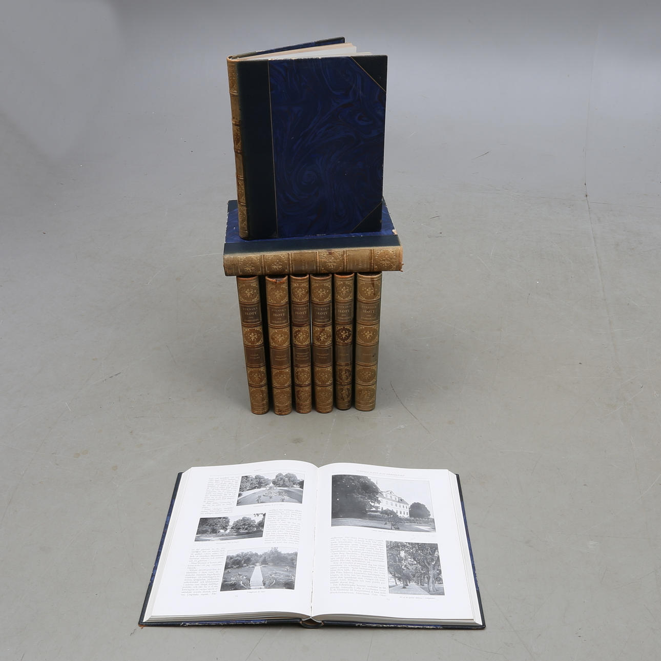 BÖCKER, 9 volymer, "Svenska slott och herresäten vid 1900-talets början".