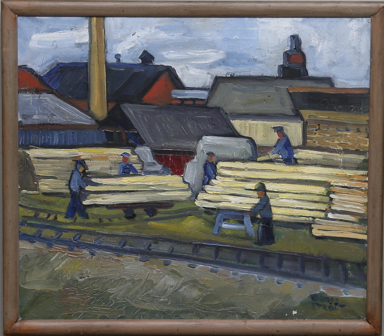 BIRGER STRÅÅT. Olja på duk, signerad och daterad a tergo 1937.