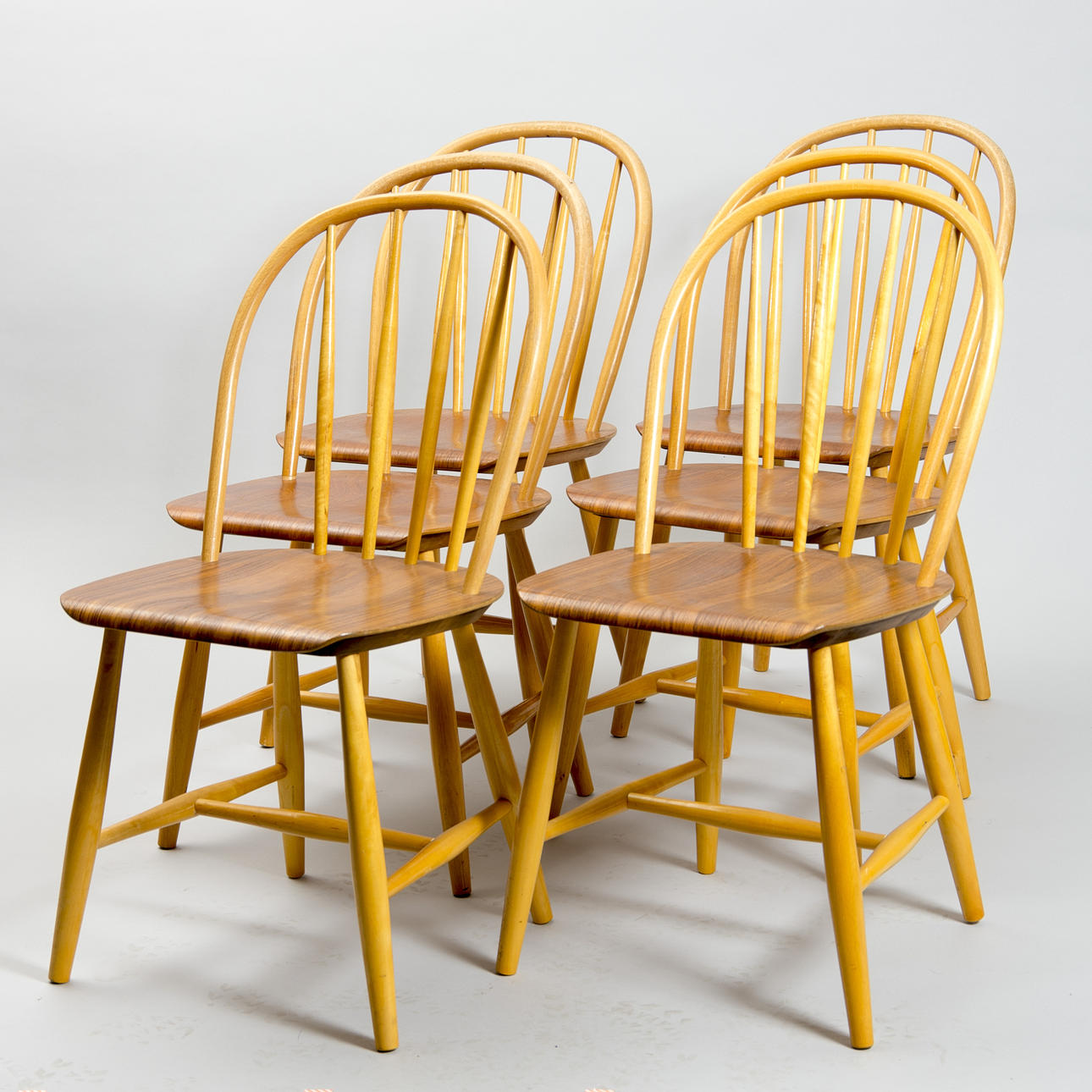 STOLAR, 6 st, teak/björk.