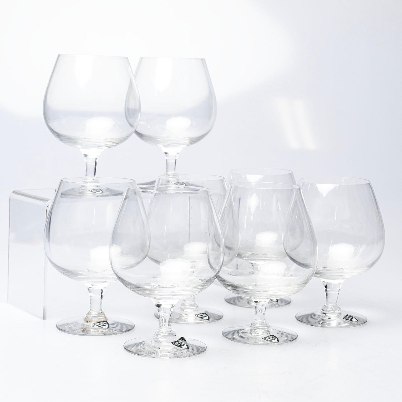ORREFORS, Cognacglas, 8st, Kristall.