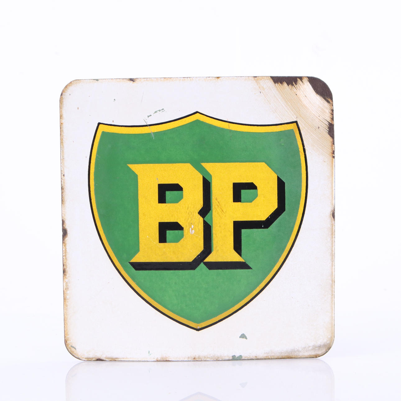 BP, emaljskylt, 1940-tal.
