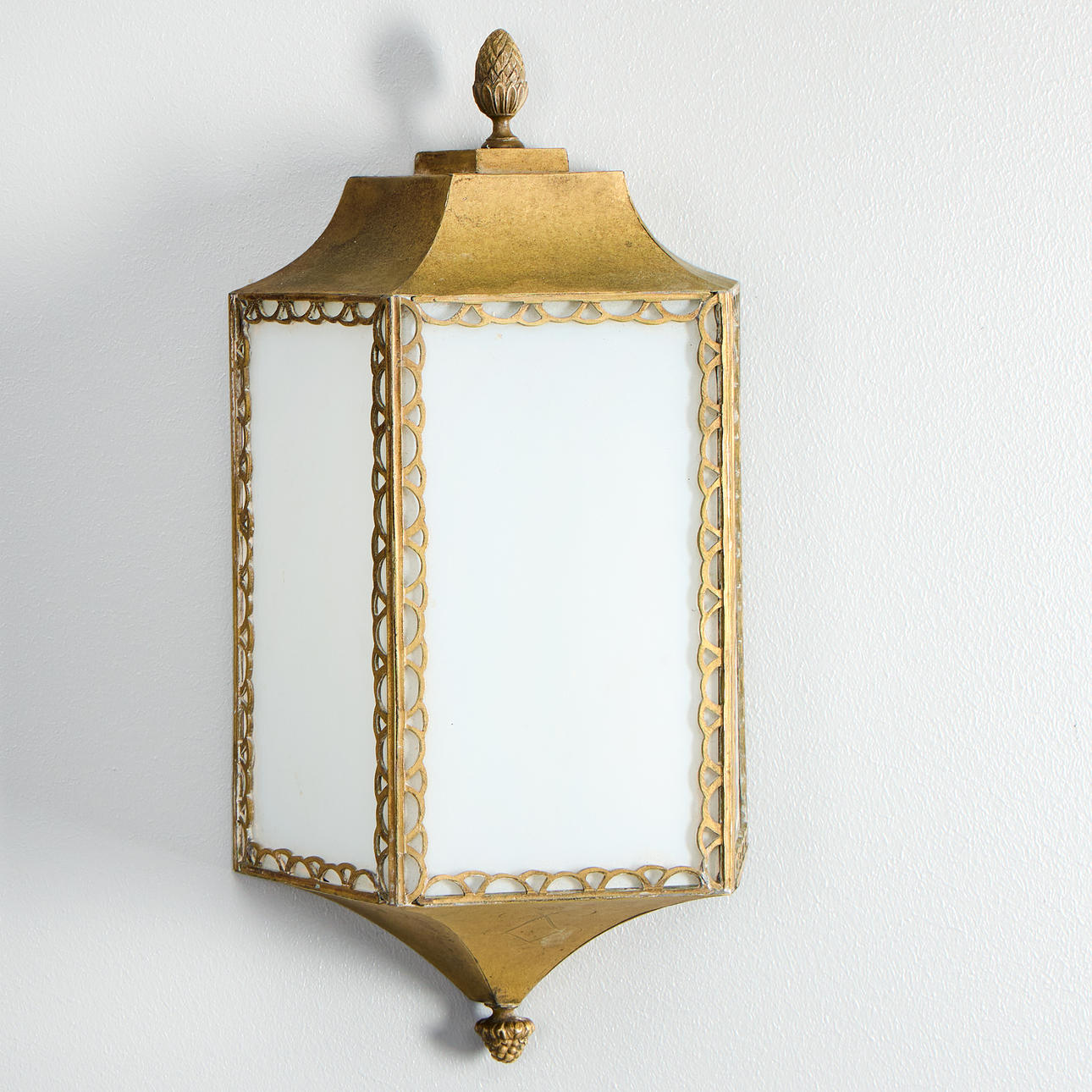 WALL SCONCE, Swedish Grace, probably 1920s, royal monogram.