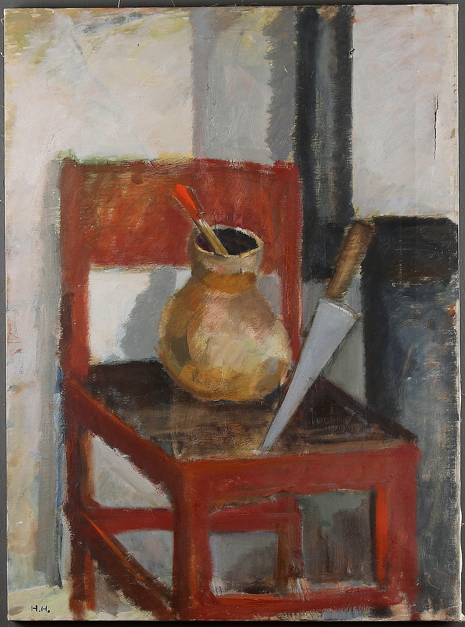 HANS HEDBERG. Stilleben, olja på duk, signerad.