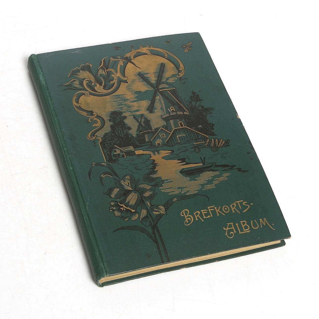 BREFKORTSALBUM, ca 90 brevkort/vykort, omkring sekelskiftet 19/1900.