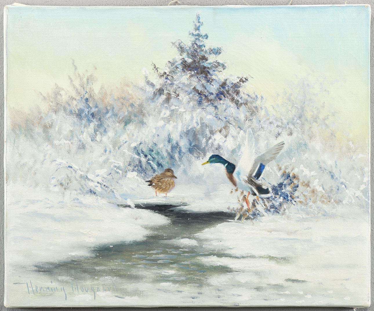 HENNING HOUGAARD. Oil on canvas, signed.